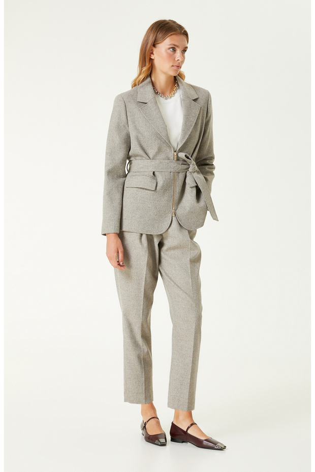 Vizon Yün Karışımlı Ceket - 4