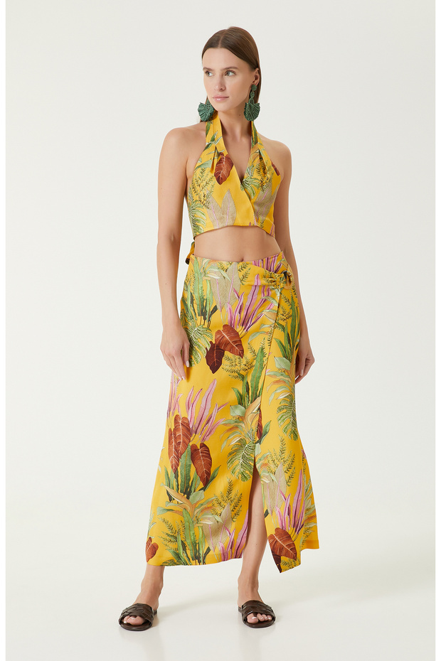 Turuncu Crop Bluz - 3