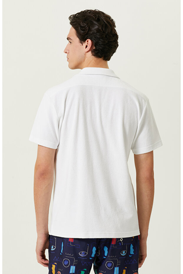 Beyaz Kısa Kollu Gömlek - 4