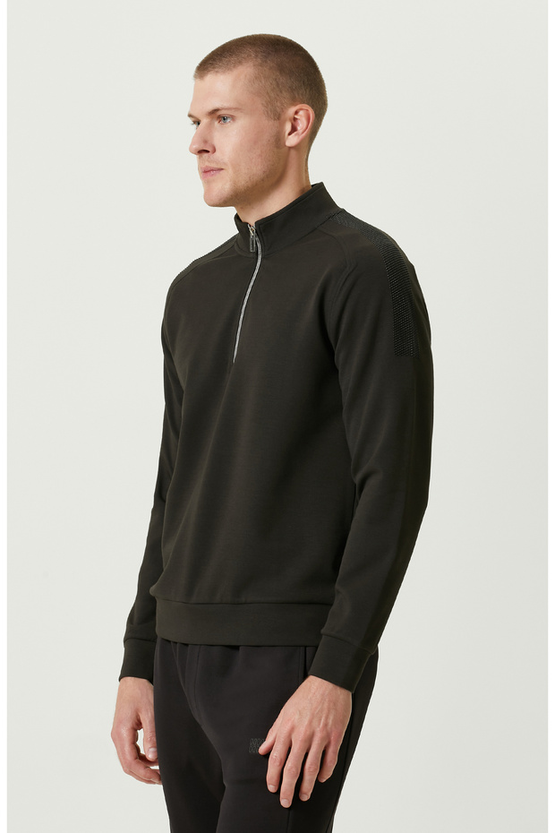 N-Tech Dik Yaka Haki Sweatshirt - 3