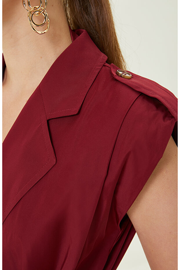 Vişne Diz Boy Elbise - 6