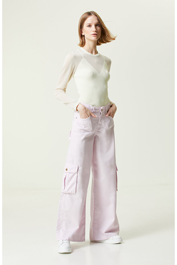 Açık Sarı Bisiklet Yaka Triko Kazak - 2