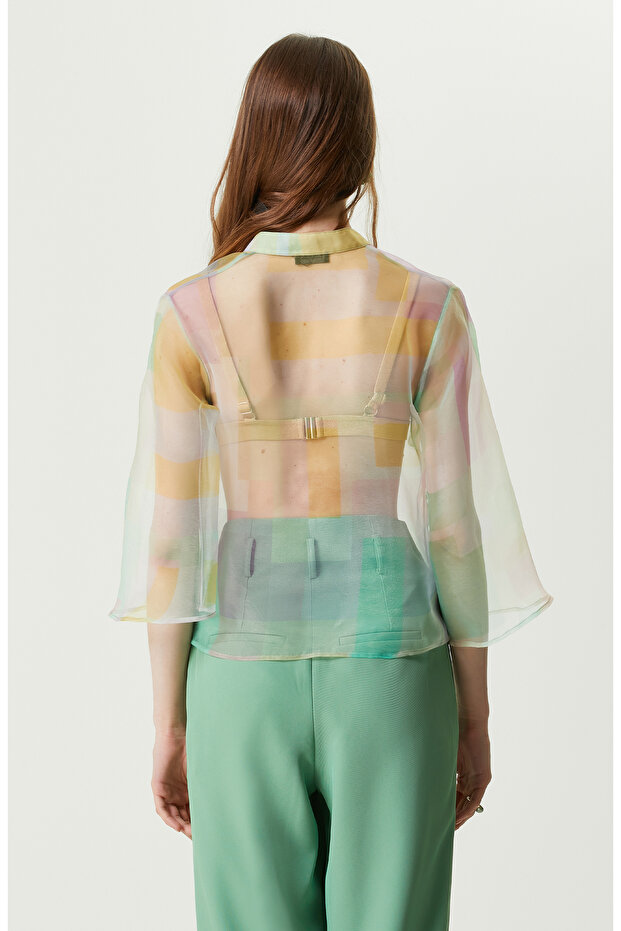 Mint Truvakar Kol Dik Yaka Bluz - 5