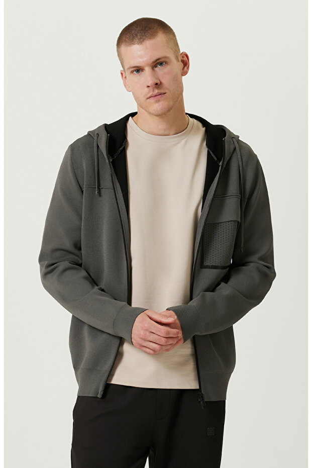 N-Tech Vizon Kapüşon Yaka Triko Mont - 2