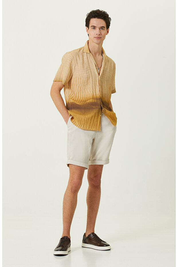 Safran Baskılı Gömlek - 2