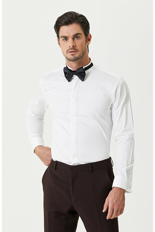 Beyaz Smokin Gömleği - 1