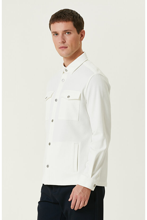 Ekru Dış Gömlek - 4