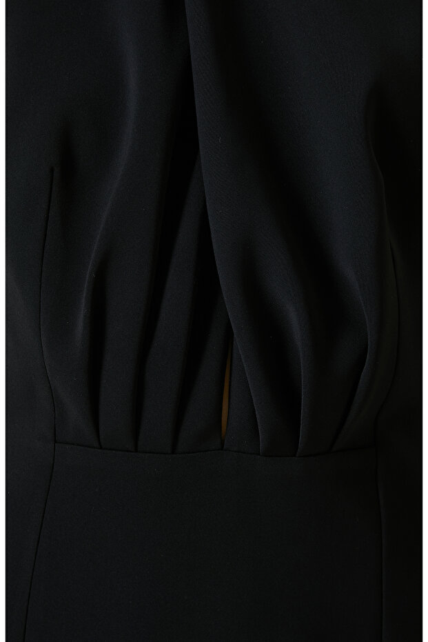 Kolsuz Siyah Elbise - 6