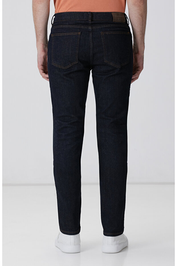 Lacivert Denim Pantolon - 3