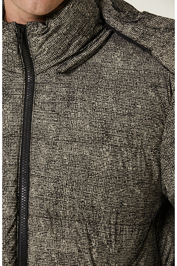 Siyah Bej Casual Kaban - 7