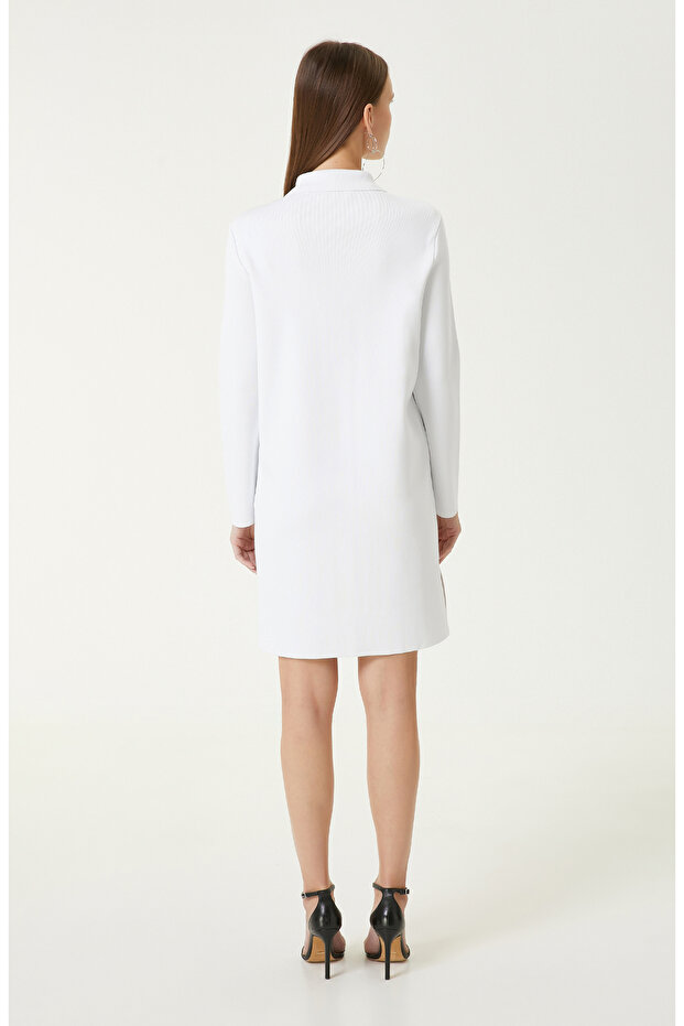 Beyaz Triko Ceket - 6