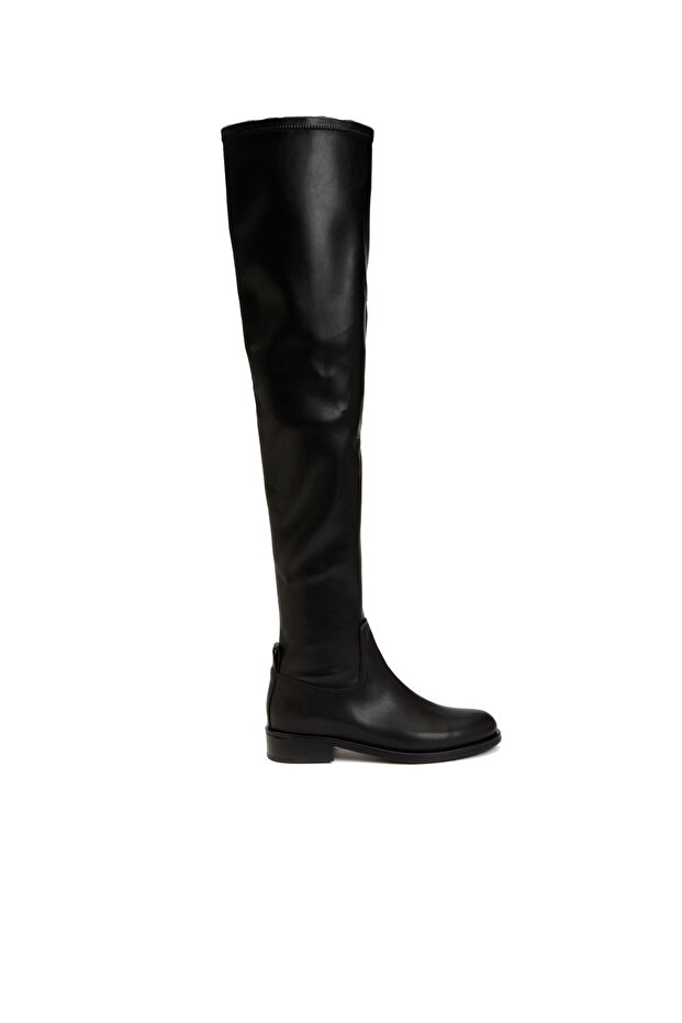 Siyah Kadın Deri Çizme - 2