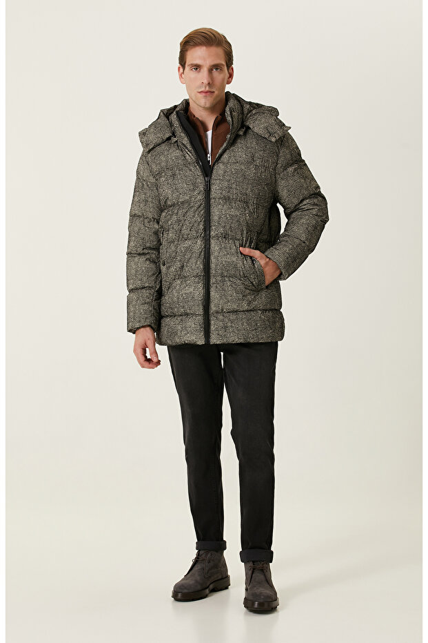 Siyah Bej Casual Kaban - 3