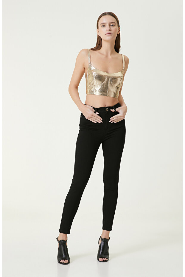 Siyah Denim Pantolon - 1