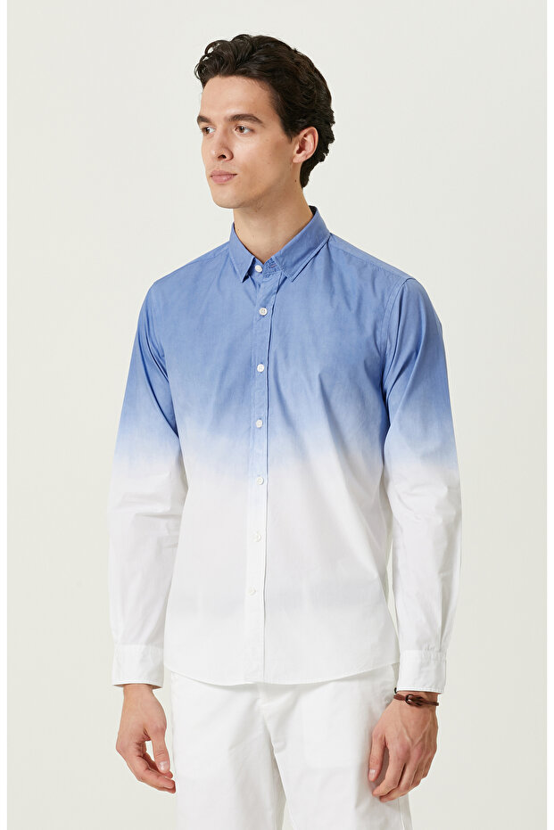 Saks Uzun Kollu Gömlek - 3