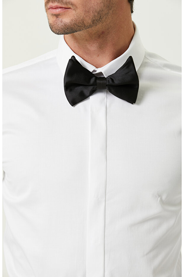 Beyaz Smokin Gömleği - 5