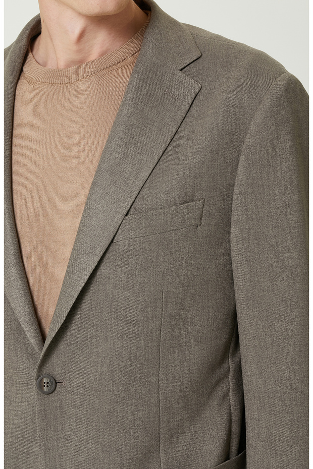 Haki Çift Yırtmaçlı Ceket - 5