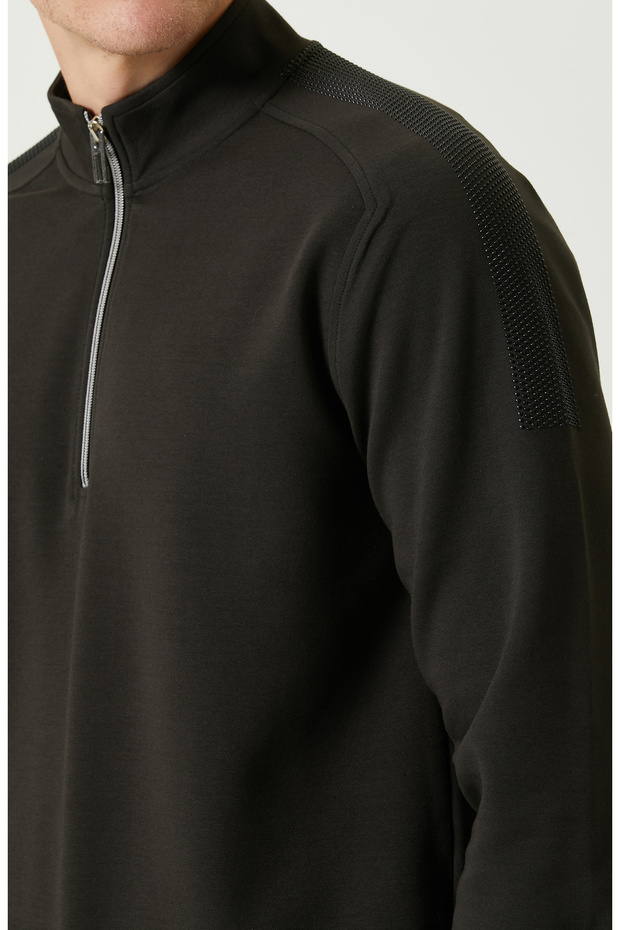 N-Tech Dik Yaka Haki Sweatshirt - 6