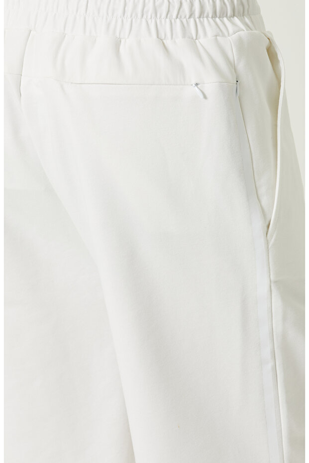 N-Tech Ekru Beli Lastikli Penye Şort - 5