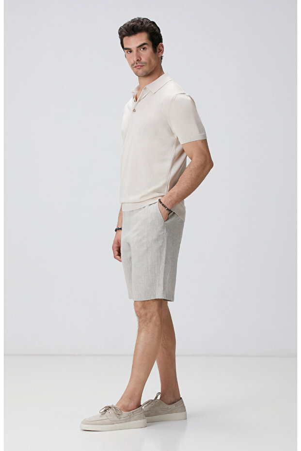 Bej Polo Yaka T-shirt - 3