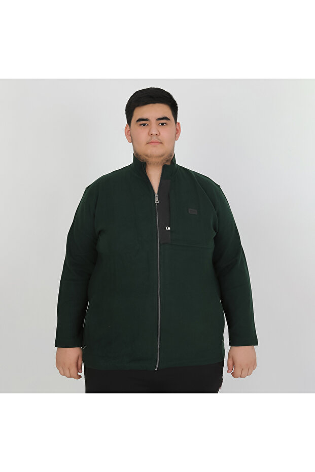 Men's Plus Size Thessaloniki Cardigan with Pocket Detail