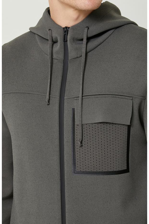 N-Tech Vizon Kapüşon Yaka Triko Mont - 6