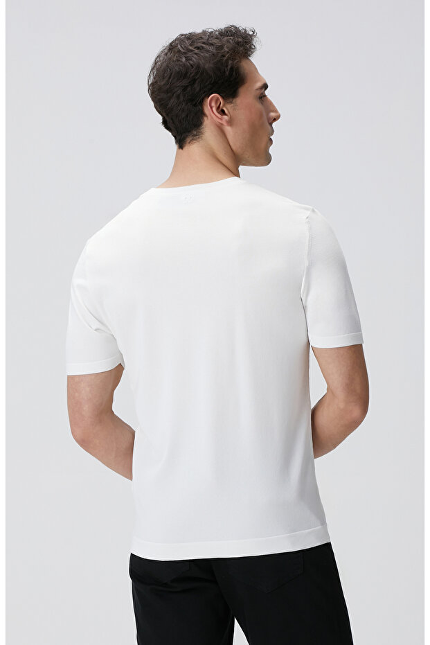 Kırık Beyaz Triko Kazak - 5