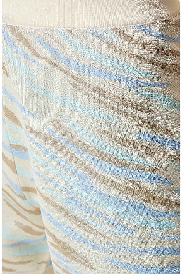 Bej Düz Paça Şort - 5