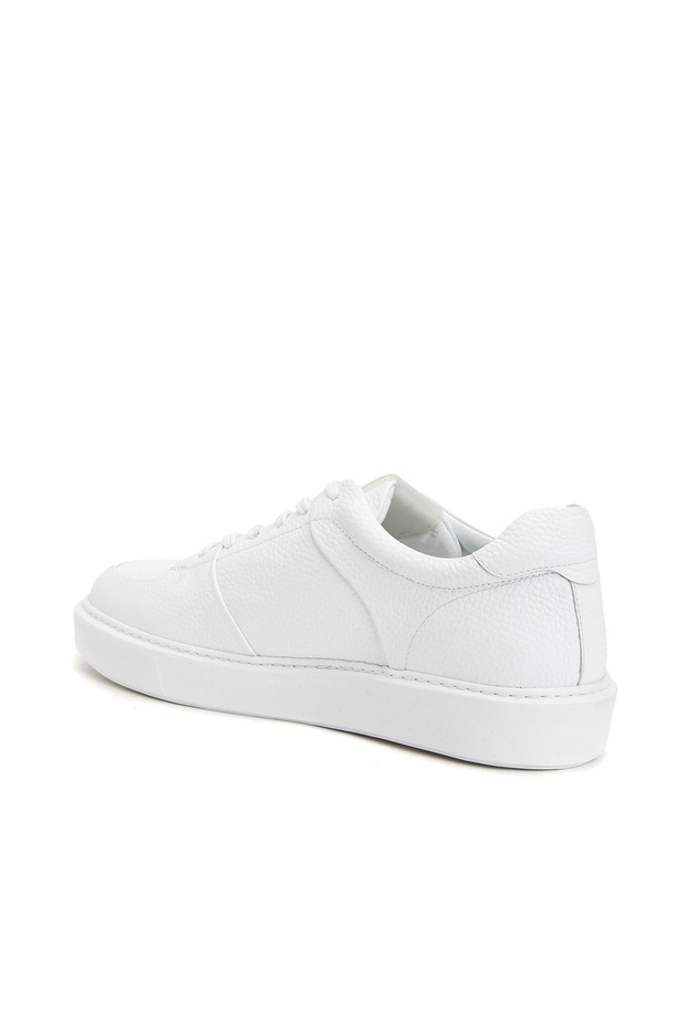 Beyaz Erkek Deri Sneaker - 3