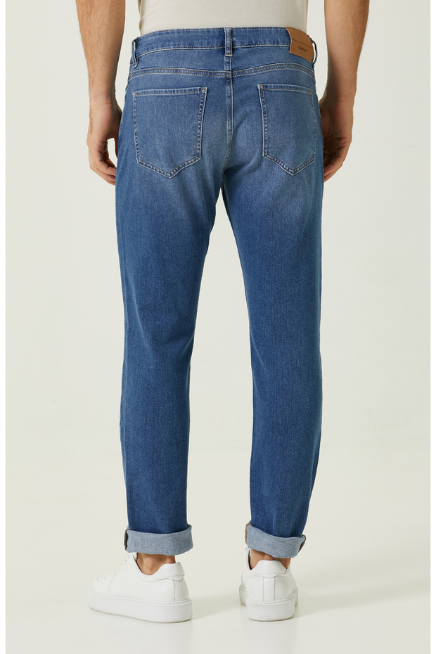 Açık Mavi 5 Cep Denim Pantolon - 3