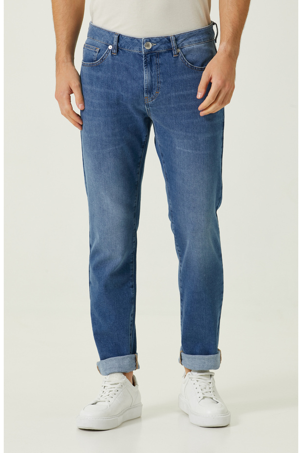 Açık Mavi 5 Cep Denim Pantolon - 2