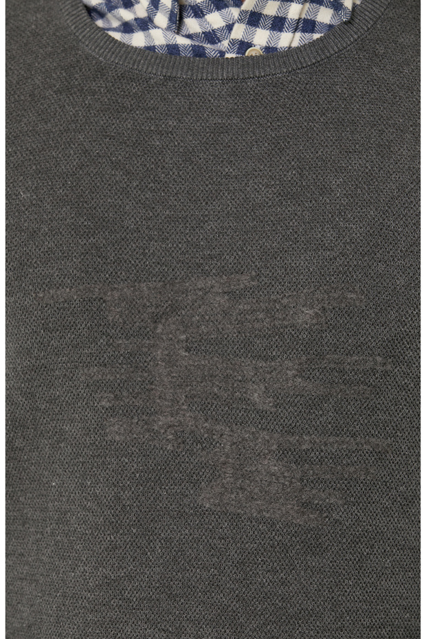 Koyu Gri Bisiklet Yaka Kazak - 6