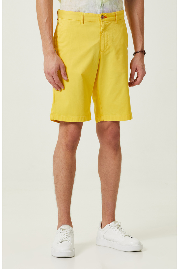 Sarı Duble Paça Şort - 2