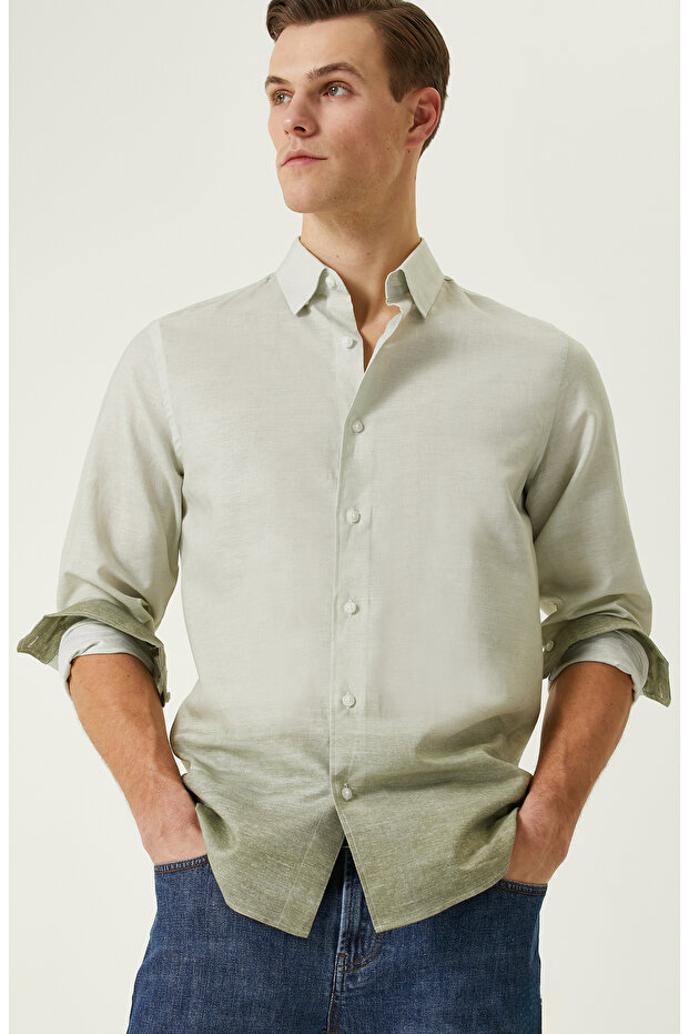 Yeşil Degrade Gömlek - 2