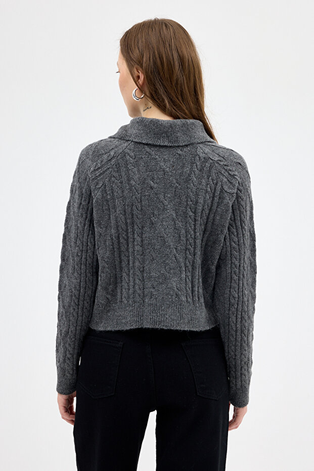 سترة 7265 مزينة بالأحجار باللون الأنثراسيت - 5