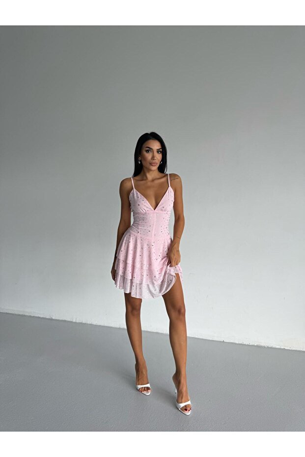 TAŞ BASKILI ELBİSE - 7