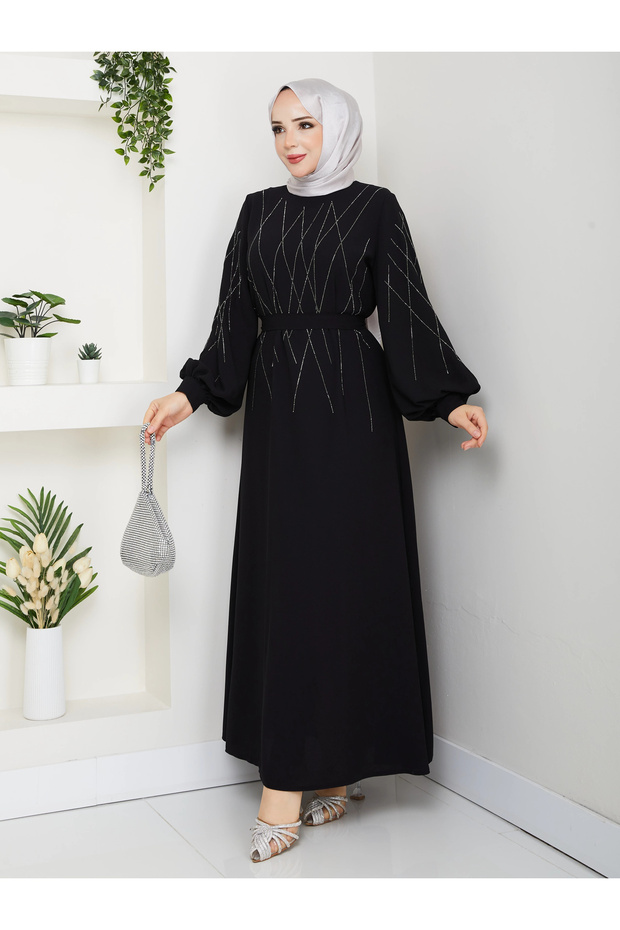 فستان حجاب بنقشة حجر البقلاوة - 3