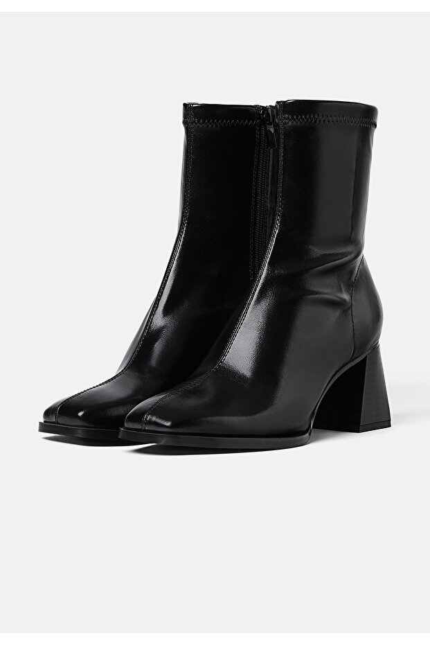 Streç Bilekli Orta Boy Topuklu Bot - 7