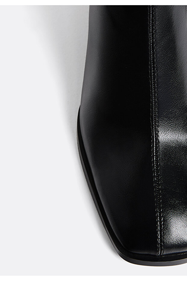 Streç Bilekli Orta Boy Topuklu Bot - 5