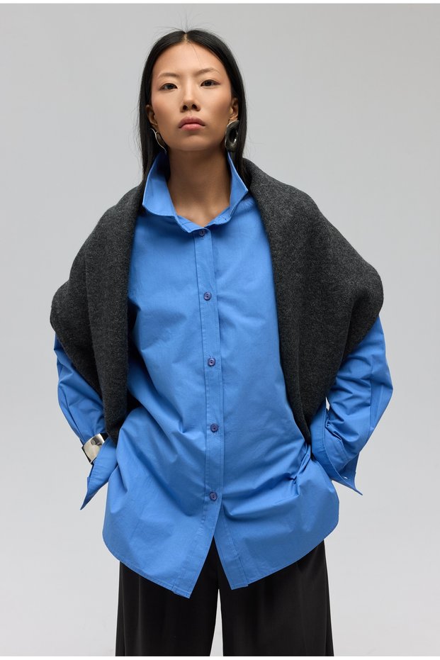 Phoebe Oversize Blue Shirt