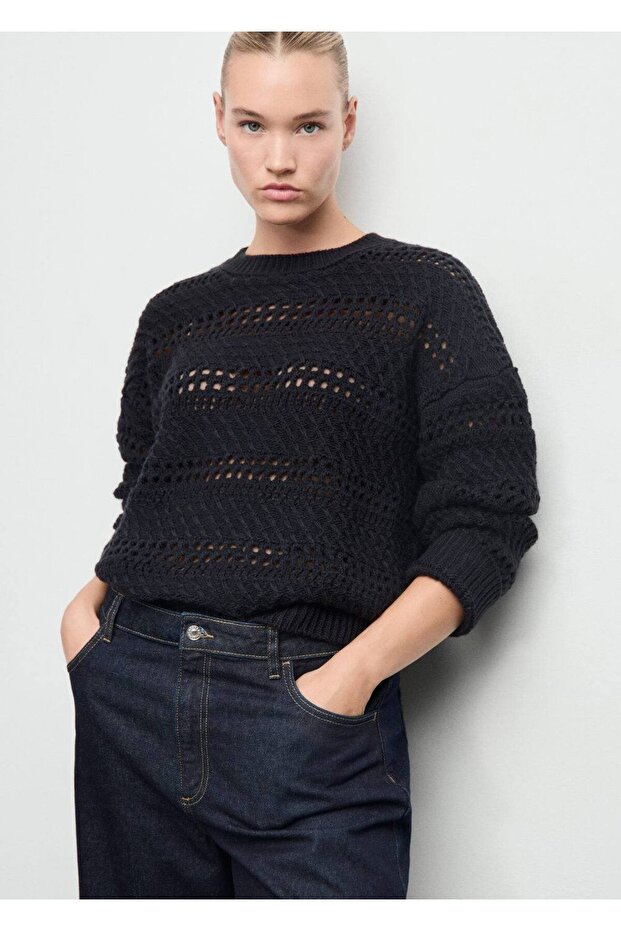 Ajur örgü kazak - 7