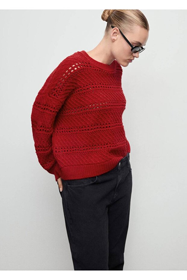 Ajur örgü kazak - 8