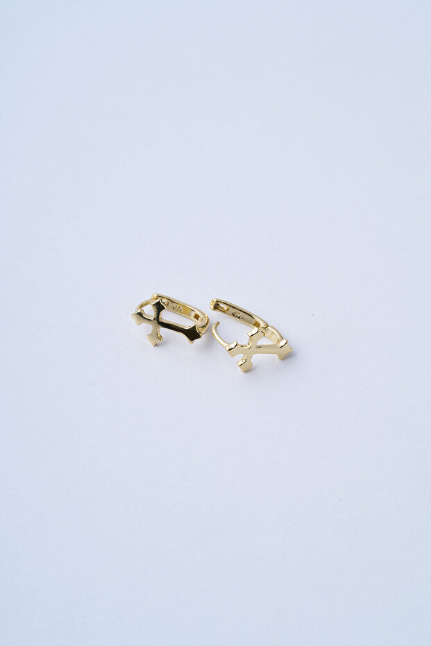 Mini Haç Çelik Küpe - 1