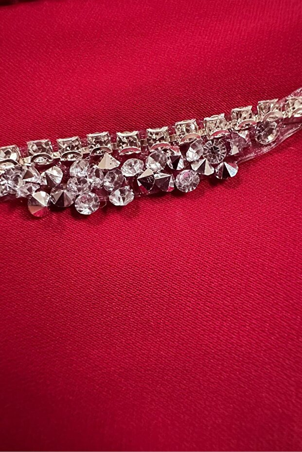 Pul Payet Detaylı Anvelop Elbise 43512 - 5