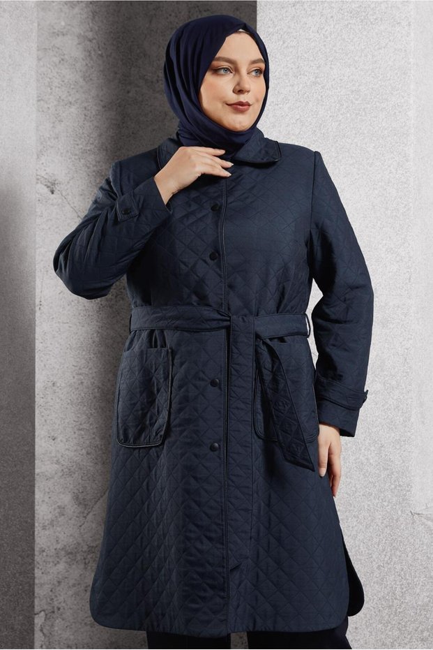 Birded Quilted Trench Cotton 10927