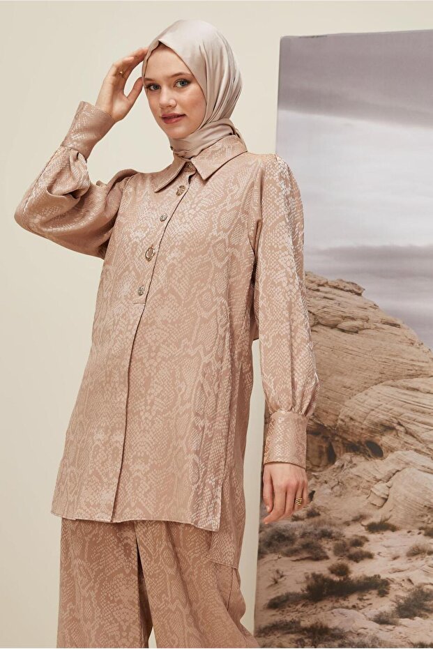 طقم بنطلون منقوش 45991 - 2