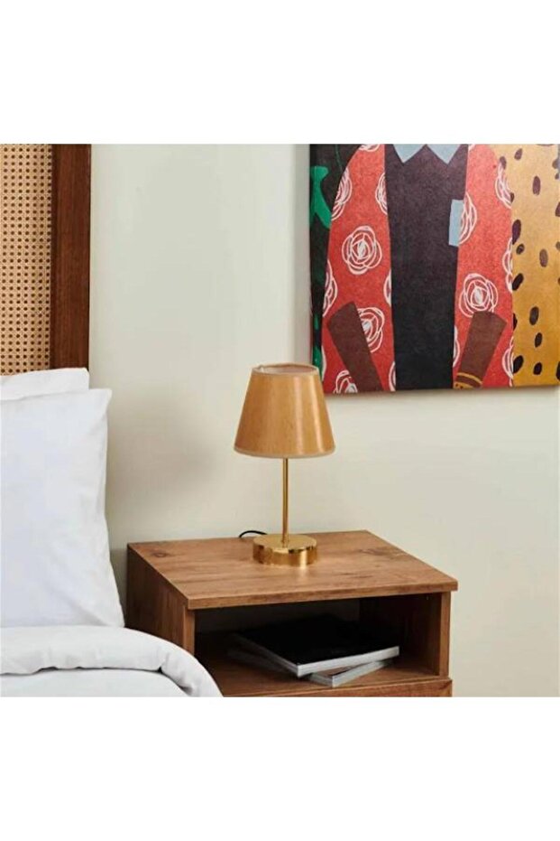 BASİC MASA LAMBASI ABAJUR GOLD - 1