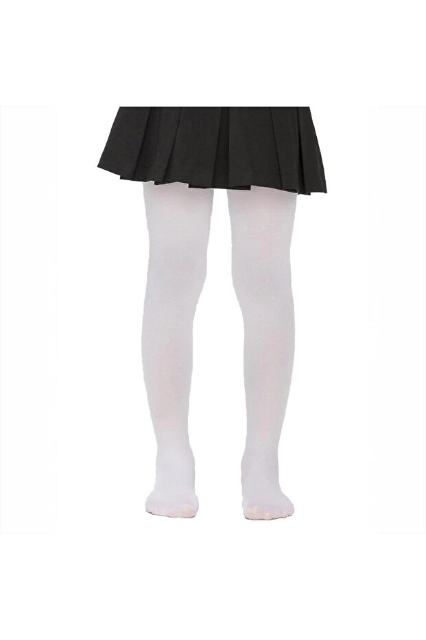 Pretty Girl's Micro 40 Pantyhose White 3 Pack