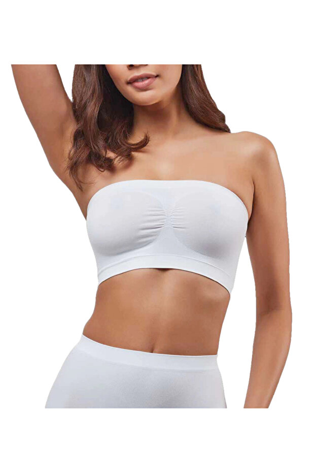 Femei Black Supported Strapless - 2