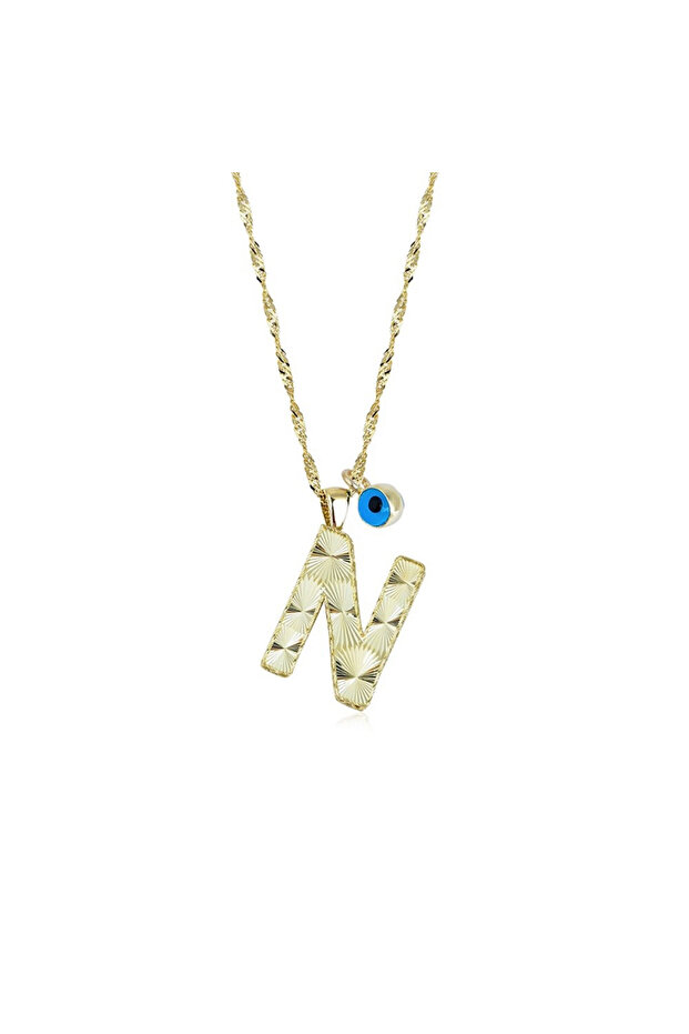 N Harfi Altın Kolye - 2